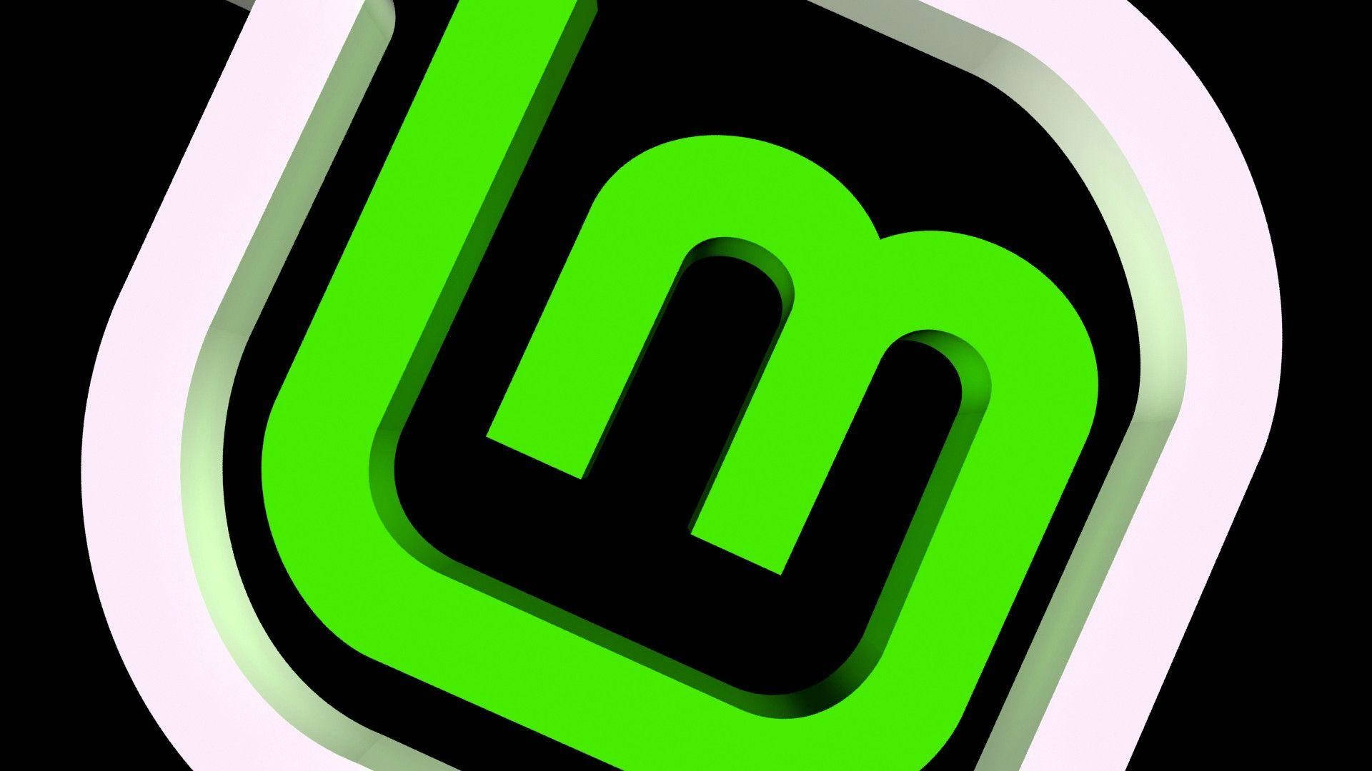Linux Mint -käyttöjärjestelmän Logo 3d Lähikuvassa Taustakuva