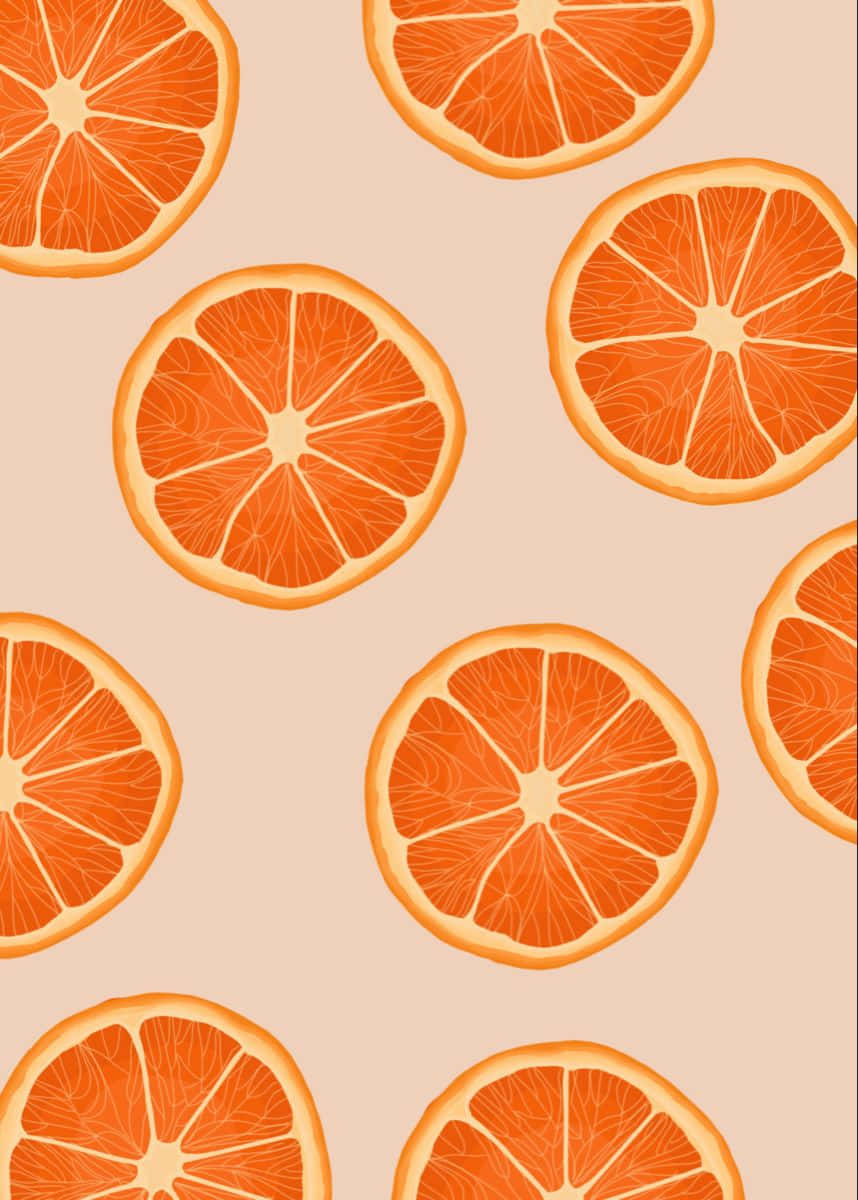Fondo De Patrones De Rodajas De Naranja Fondo de pantalla