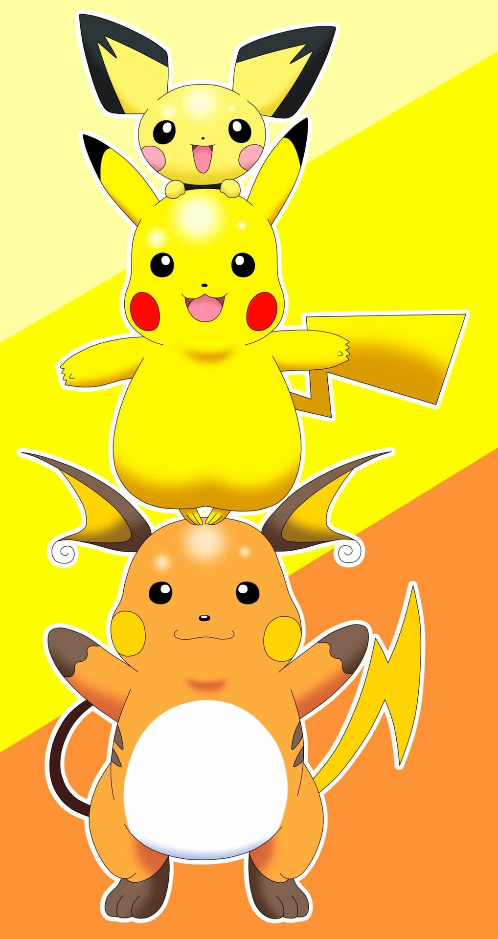 Pikachu Iphone Evoluutiot Taustakuva
