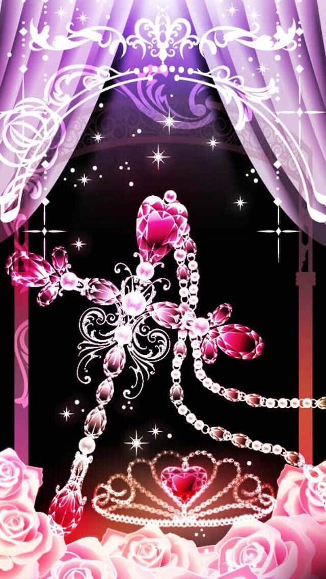 Apportez Confort Et Espoir Dans Votre Vie Avec Cette Croix Rose Entourée De Jolies Fleurs Pétalées. Fond d'écran