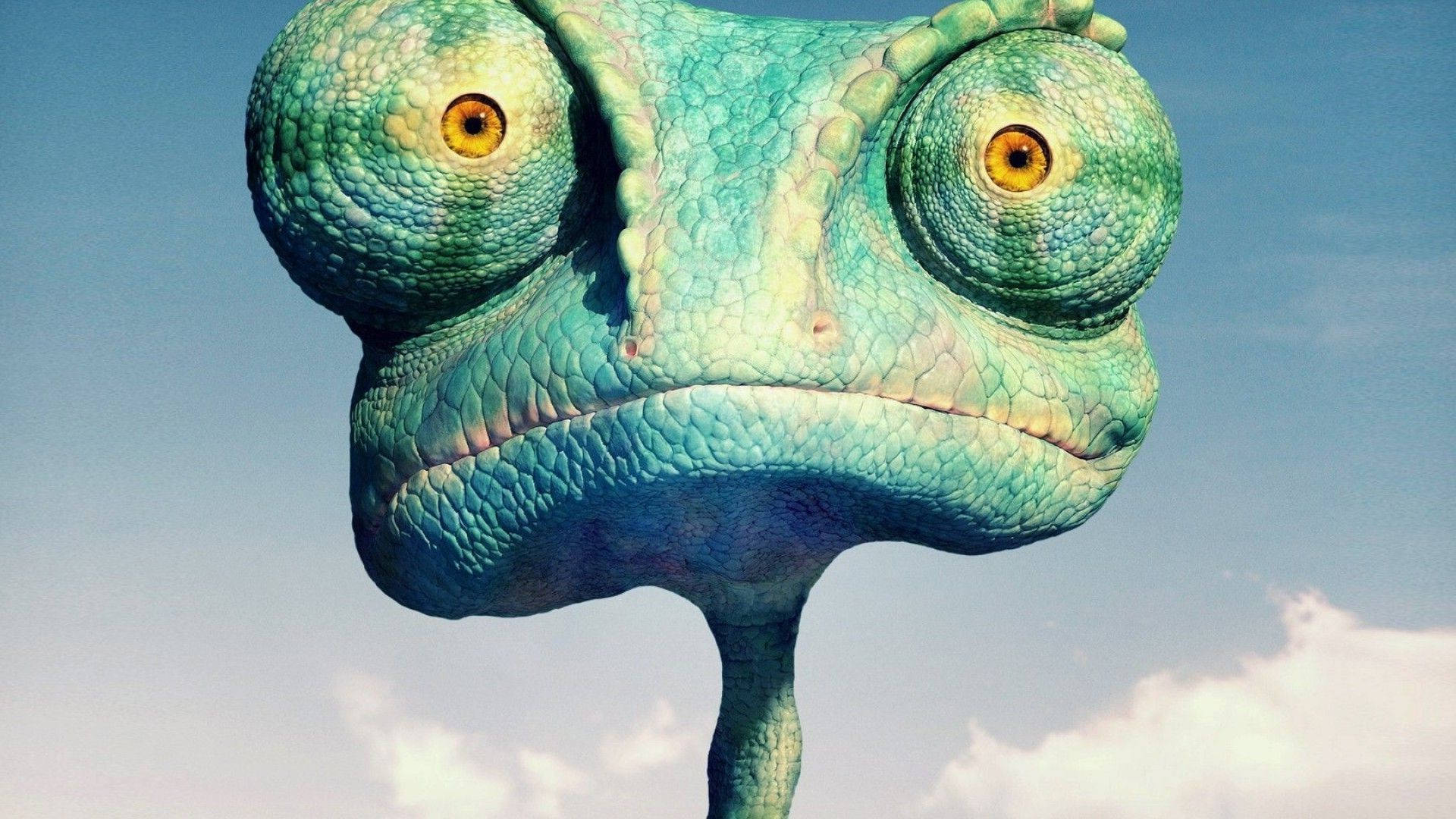 Rango Gezicht Tegen Lucht Achtergrond Achtergrond