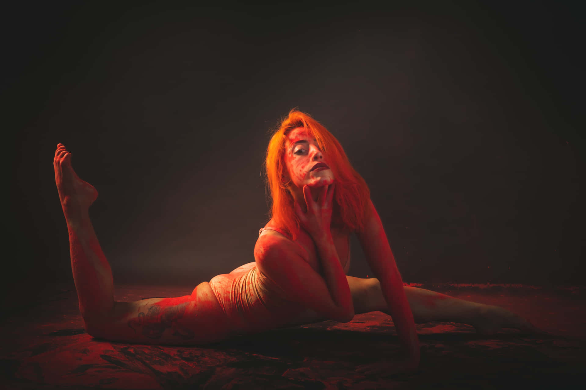 Split En Benen Gespreid Houding Achtergrond