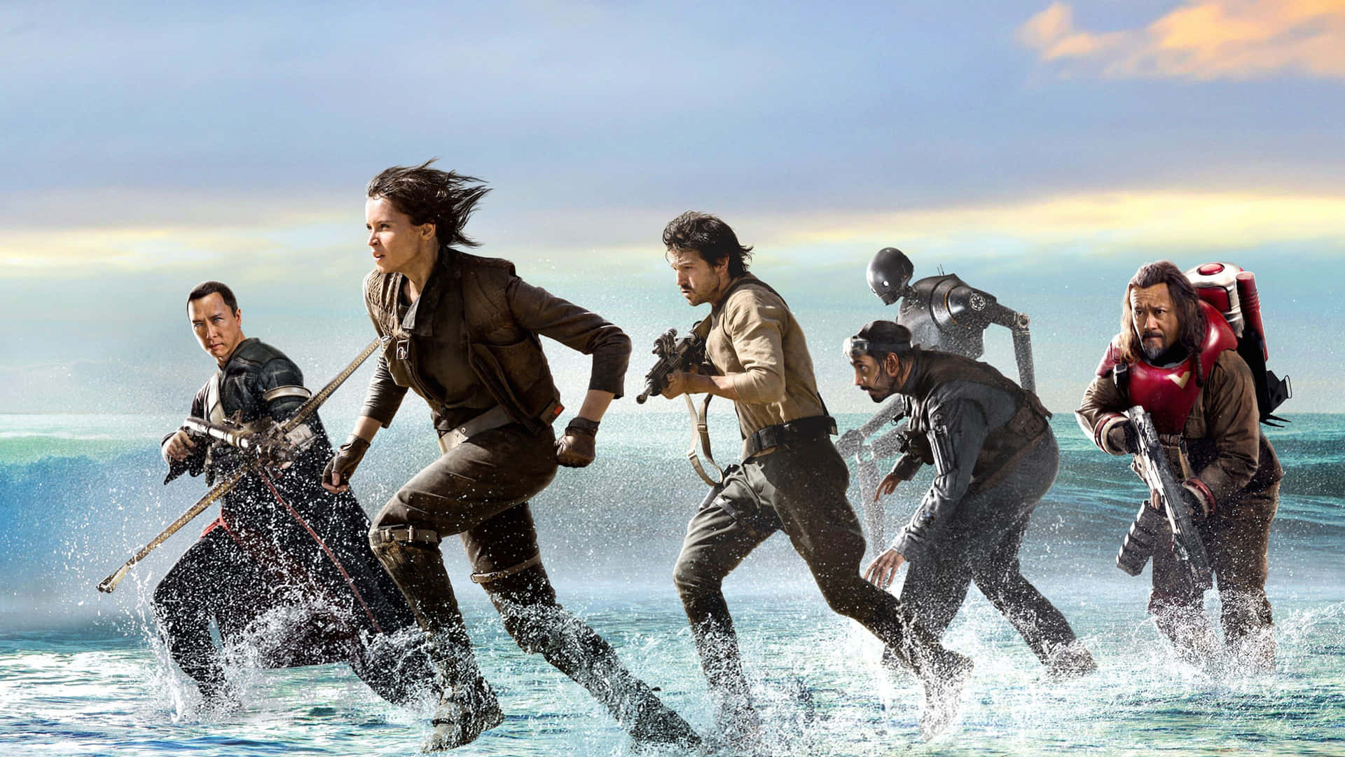 Starwars Rogue One Corriendo Agua Fondo de pantalla