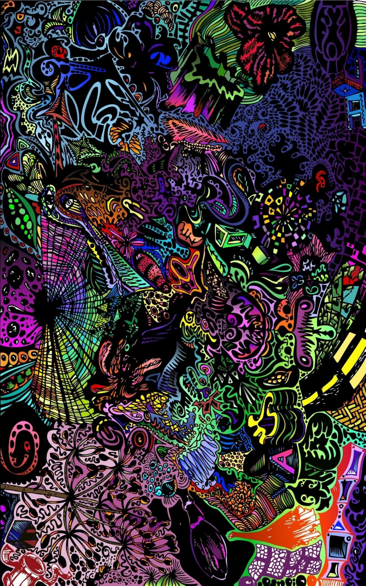 Fargerik Stoner Iphone Bakgrunnsbildet