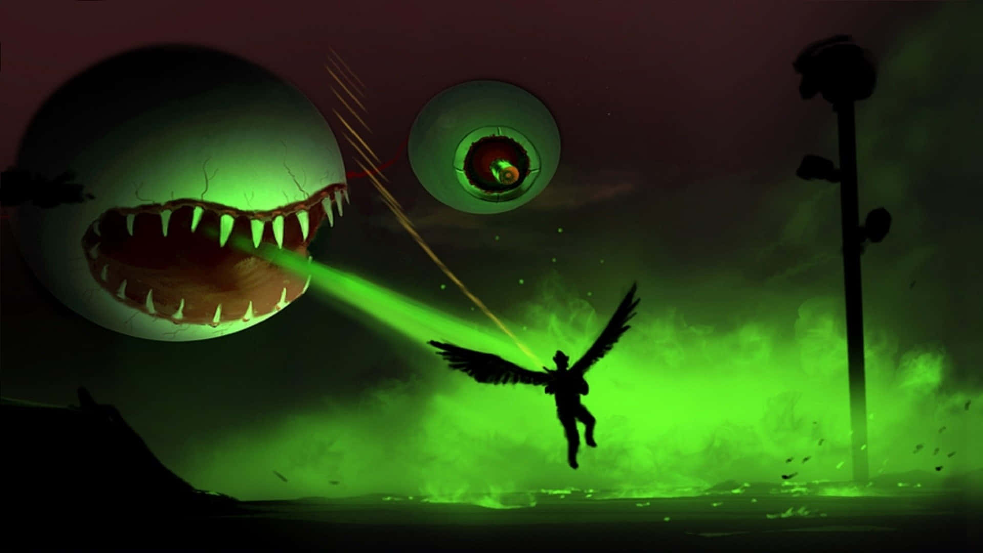 Utforskaden Pulserande Fantasivärlden I Terraria.