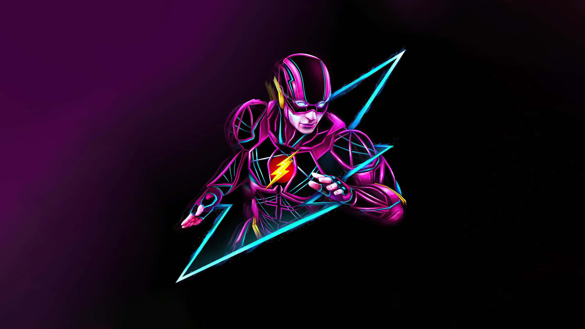 Ilflash Neon Fanart Ultrawide 4k Sfondo
