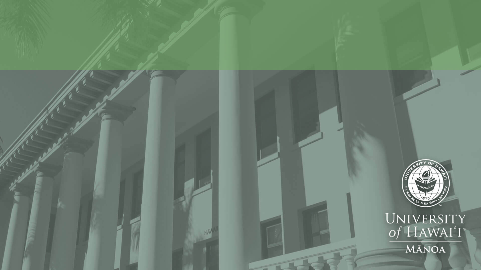 Universitätvon Hawaii Logo Schulgebäude Wallpaper