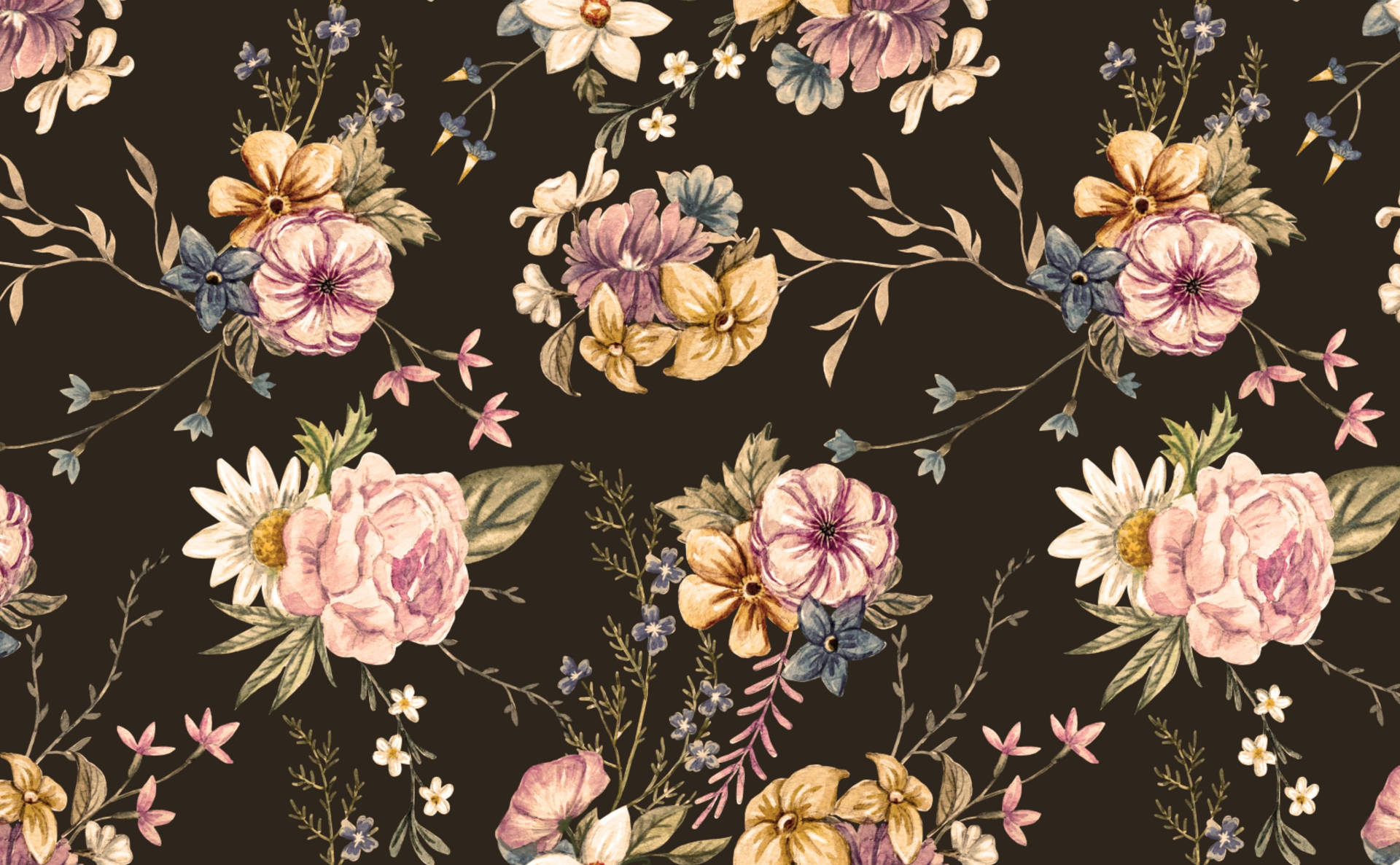 Motif Floral Victorien Fond d'écran