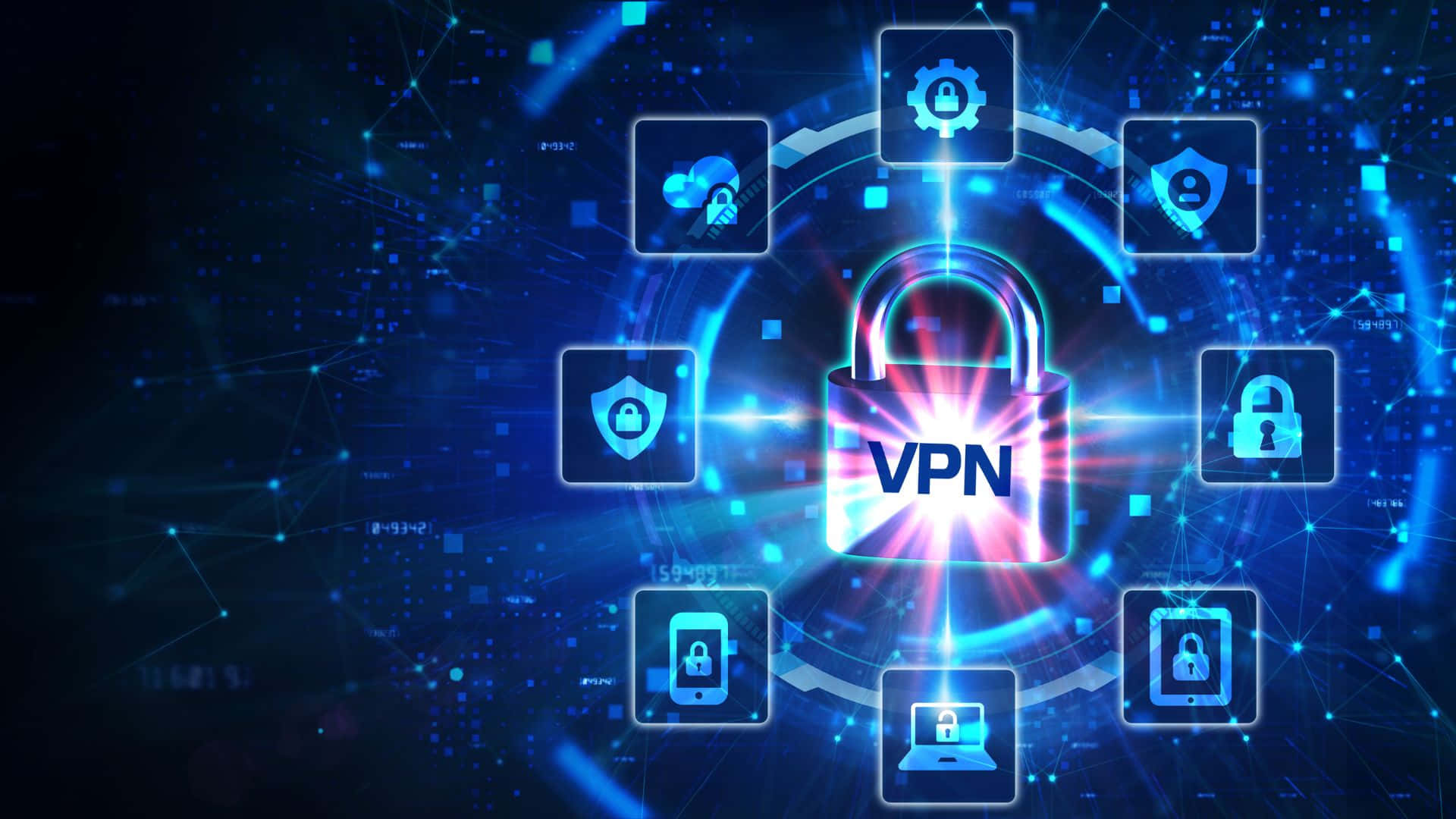 Efeitofuturista Vpn Bloqueio Digital De Tela Papel de Parede