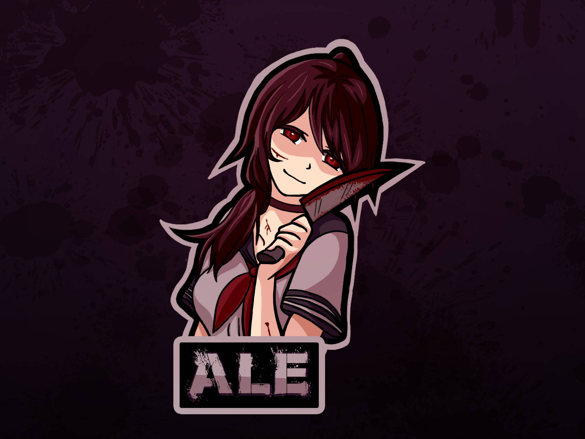 Logo Gamer Perempuan Yandere Wallpaper