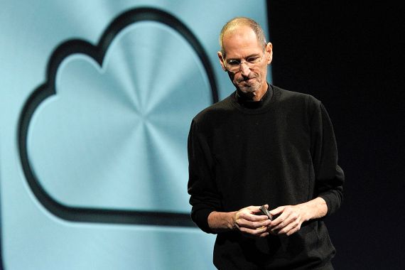FILE: Steve Jobs, chief executive officer of Apple Inc., unveils the iCloud storage system at the Apple Worldwide Developers Conference 2011 in San Francisco, California, U.S., on Monday, June 6, 2011. Jobs, who built the world's most valuable technology company by creating devices that changed how people use electronics and revolutionized the computer, music and mobile-phone industries, died Wednesday, Oct. 5, 2011. He was 56. Photographer: David Paul Morris/Bloomberg via Getty Images