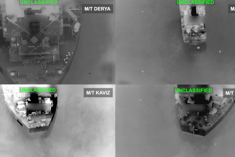 لقطة من فيديو نشرته القيادة المركزية الأمريكية لاستهداف ناقلات إيرانية في التاسع من سبتمبر/أيلول 2026 (سنتكوم عبر إكس)