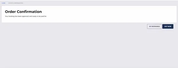 Shows screeshot from parking permit system with 'order confirmation' as part of Step 5