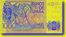 1&nbsp;000 pesetų banknoto reversas