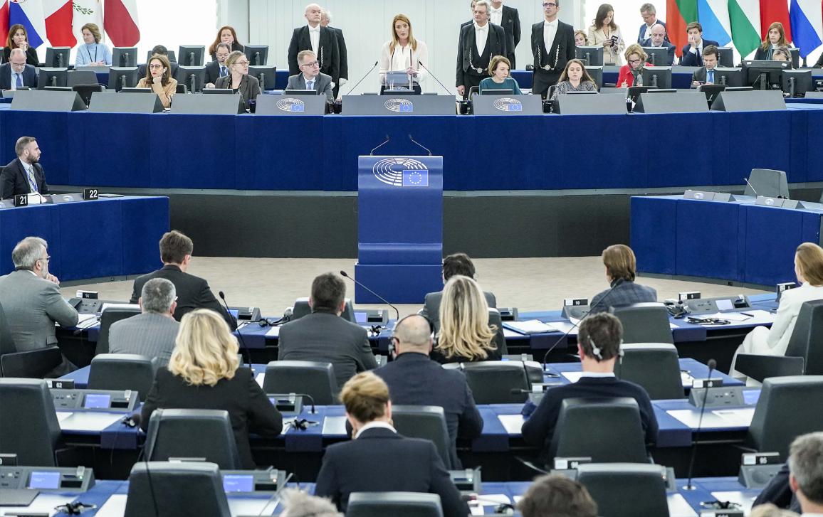 Der Plenarsaal des Europäischen Parlaments