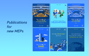 Image with selection of covers of publications for new MEPs
