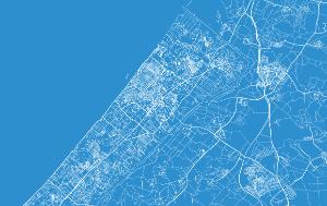 A blue print of Gaza Strip