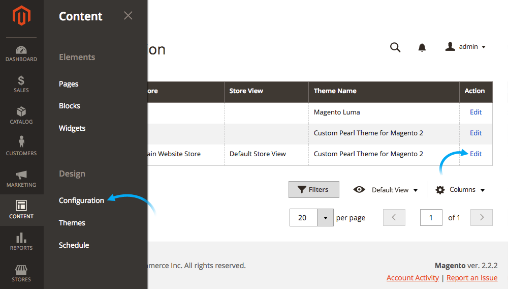 Edit tema laman web semasa