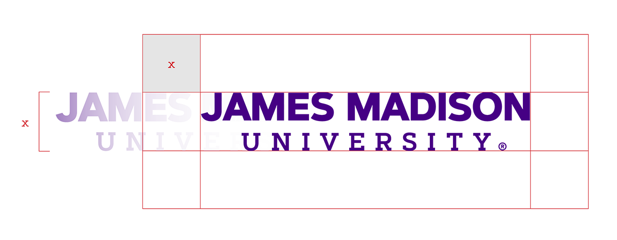 Example of the safe space around a logo