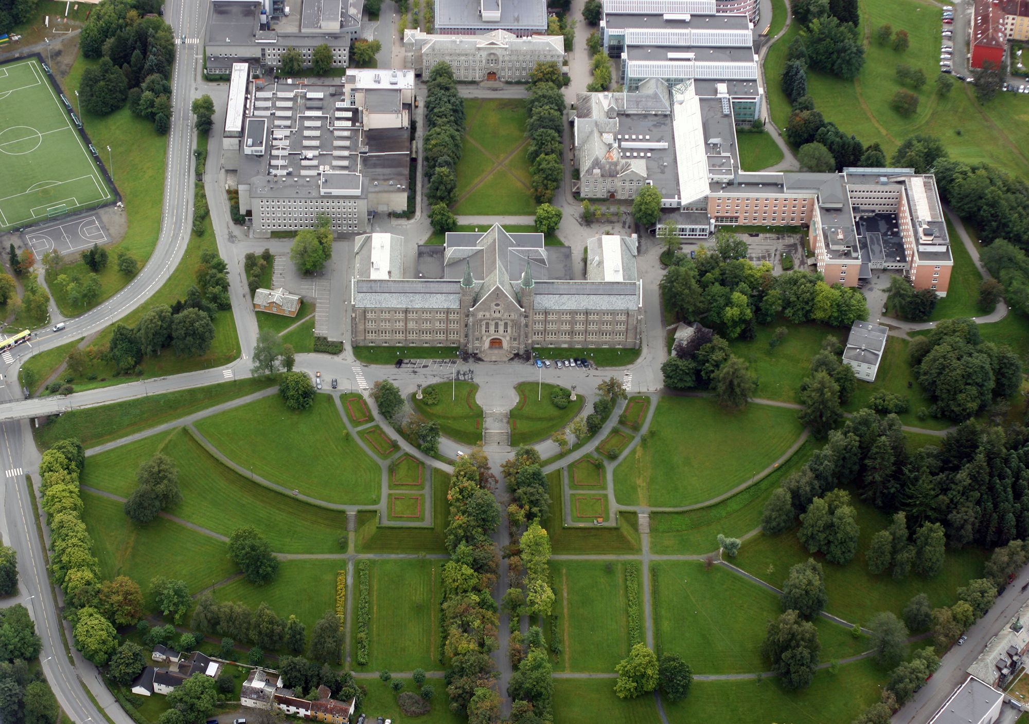 Gløshaugen campus, aerial photo