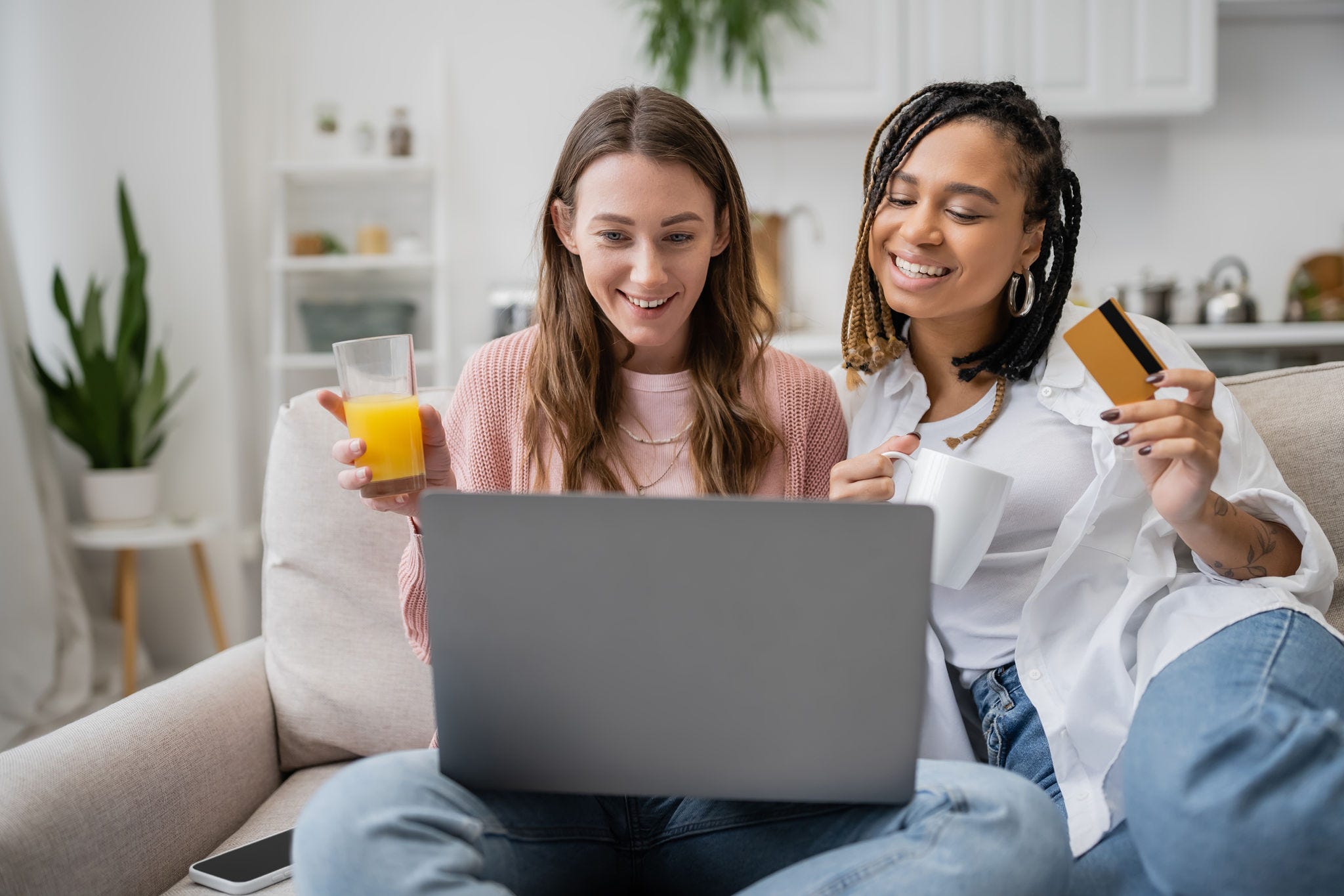 Photo of couple shopping online