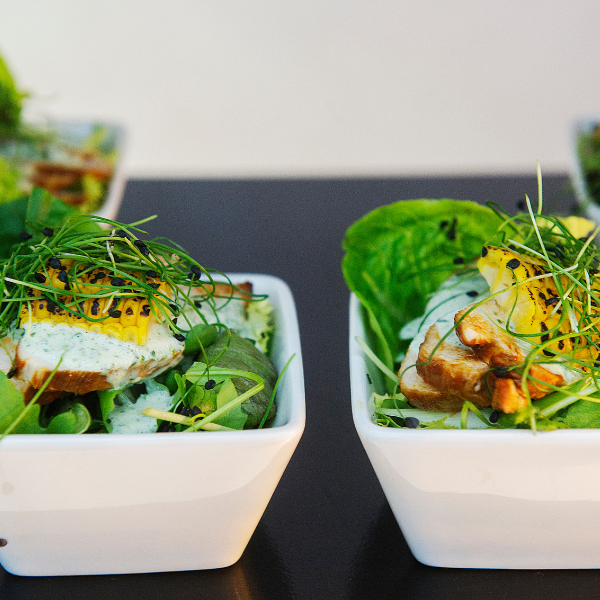 Healthy salad bowls.