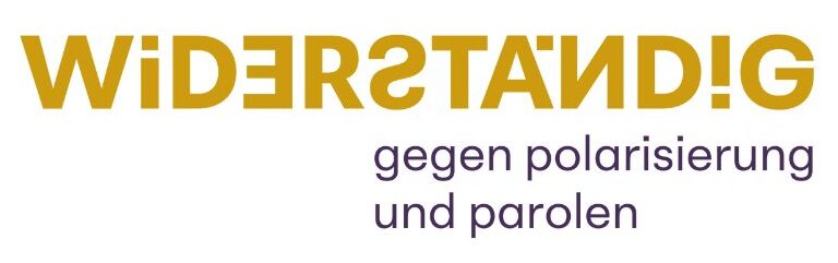 Logo widerständig - gegen Polarisierung und Parolen