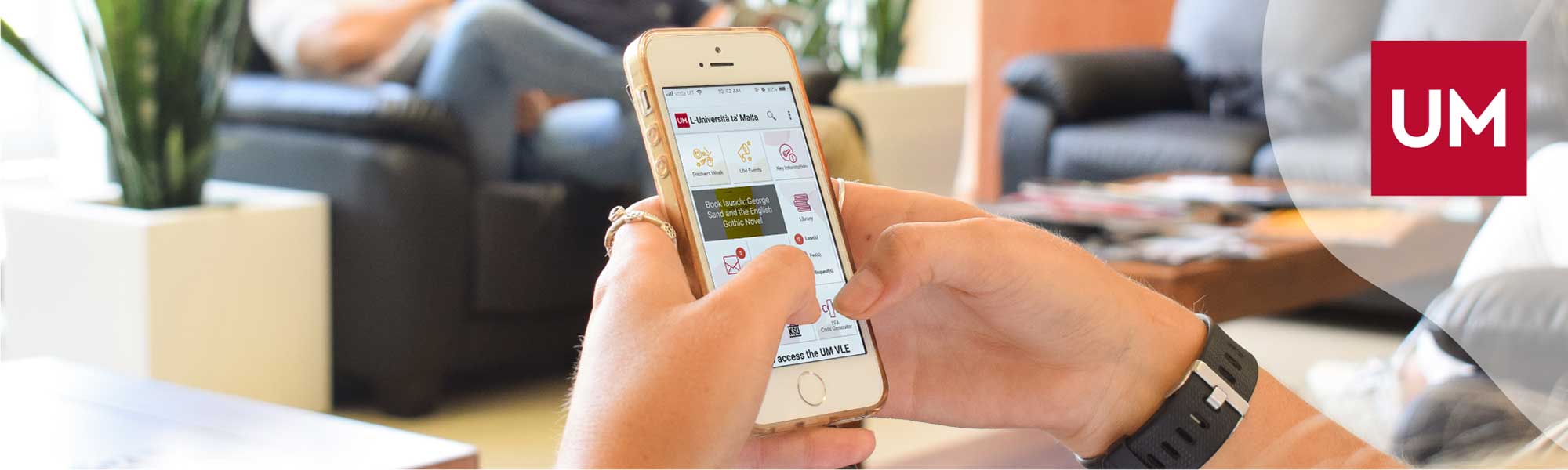 Student using mobile