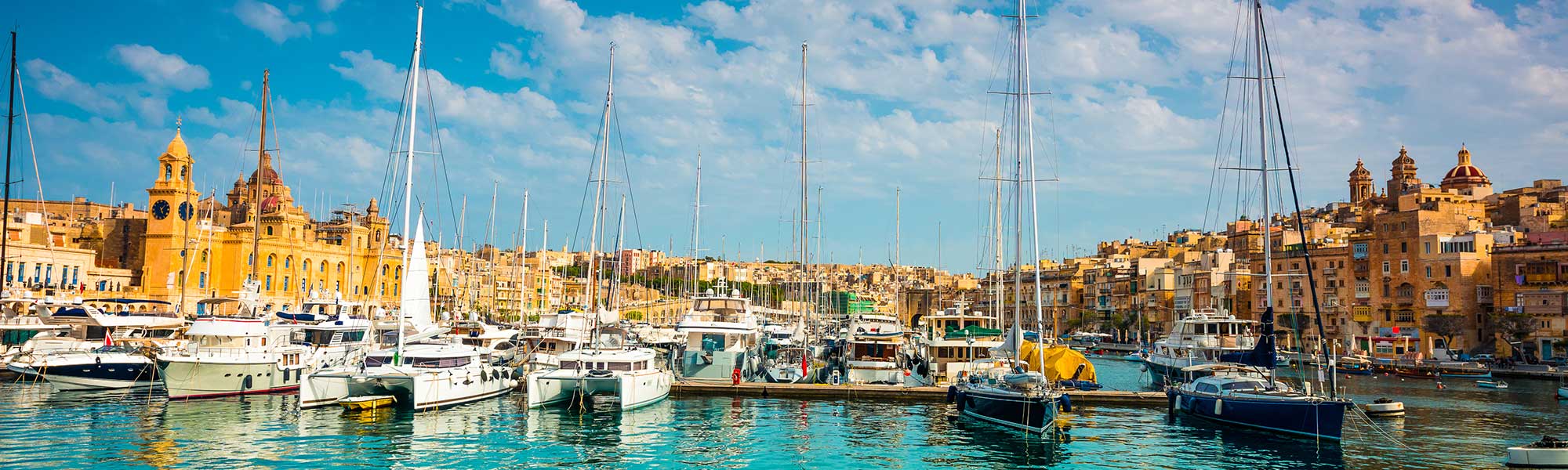 A landscape view of the Cottonera sea front