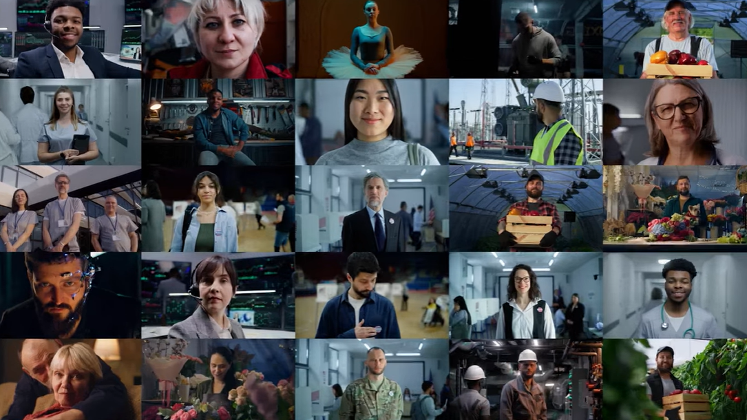 世界各地的活动人士拼图，视频截图