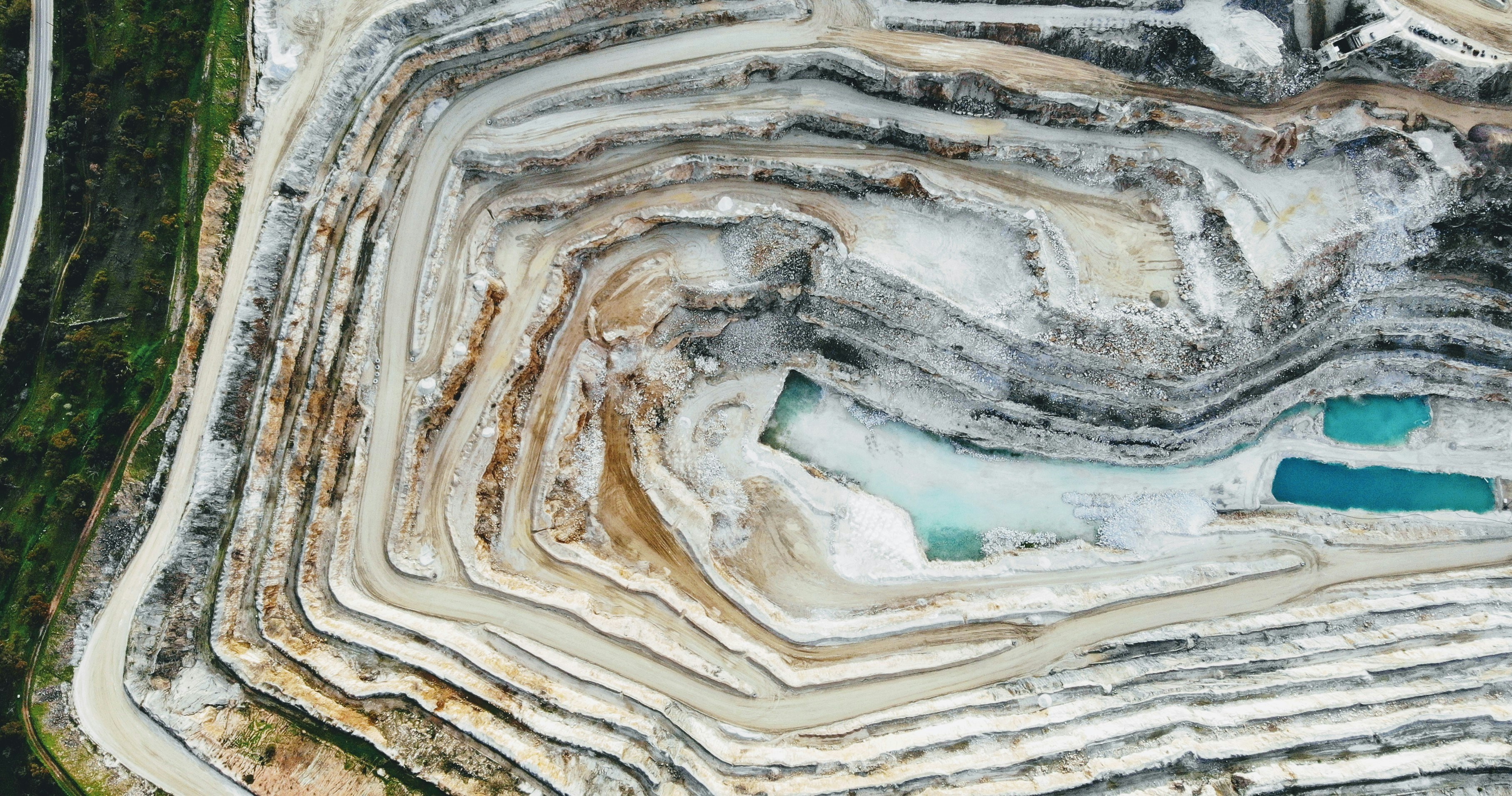 Open-pit mine viewed from above