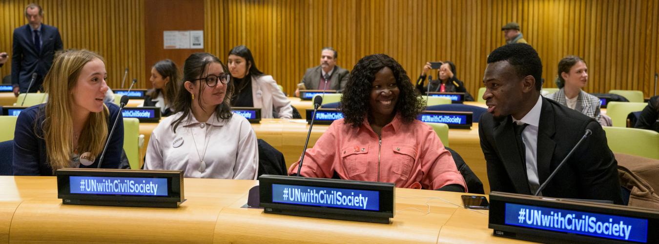 A view of participants during the Townhall meeting with Civil Society in one of the conference rooms of the United Nations Secretariat in New York. 
