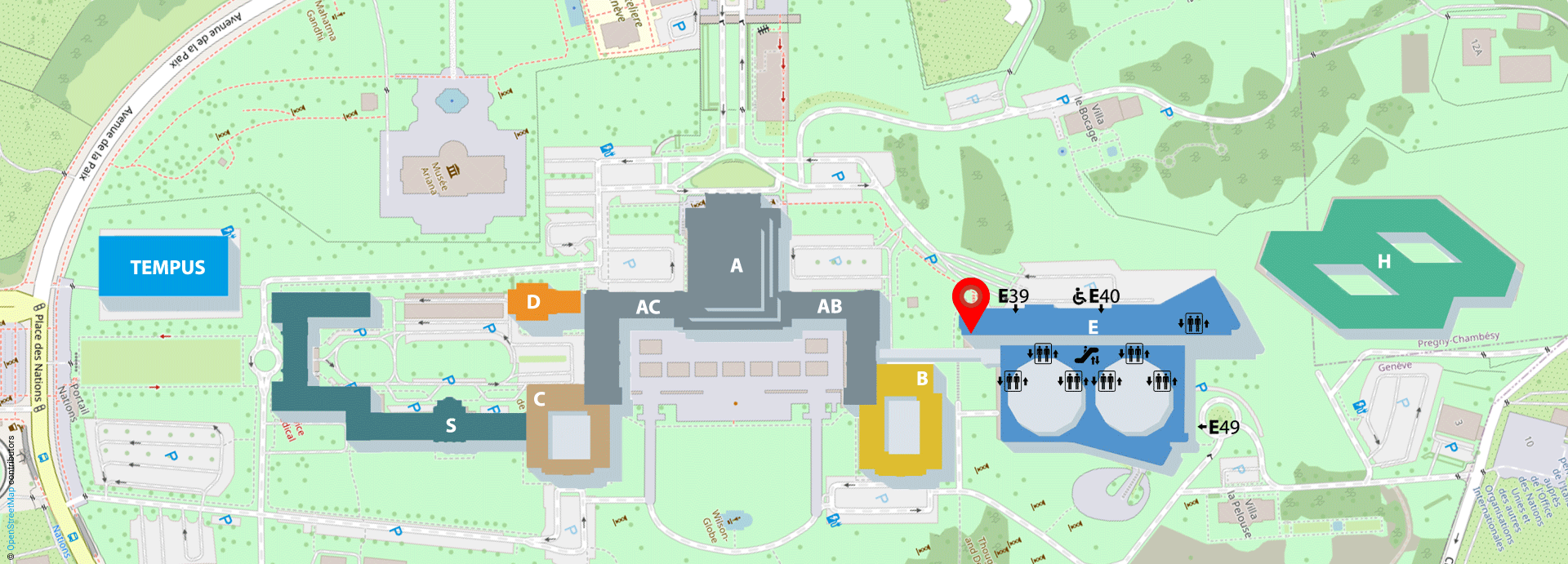 Conference Rooms - Location and access to Room XXII