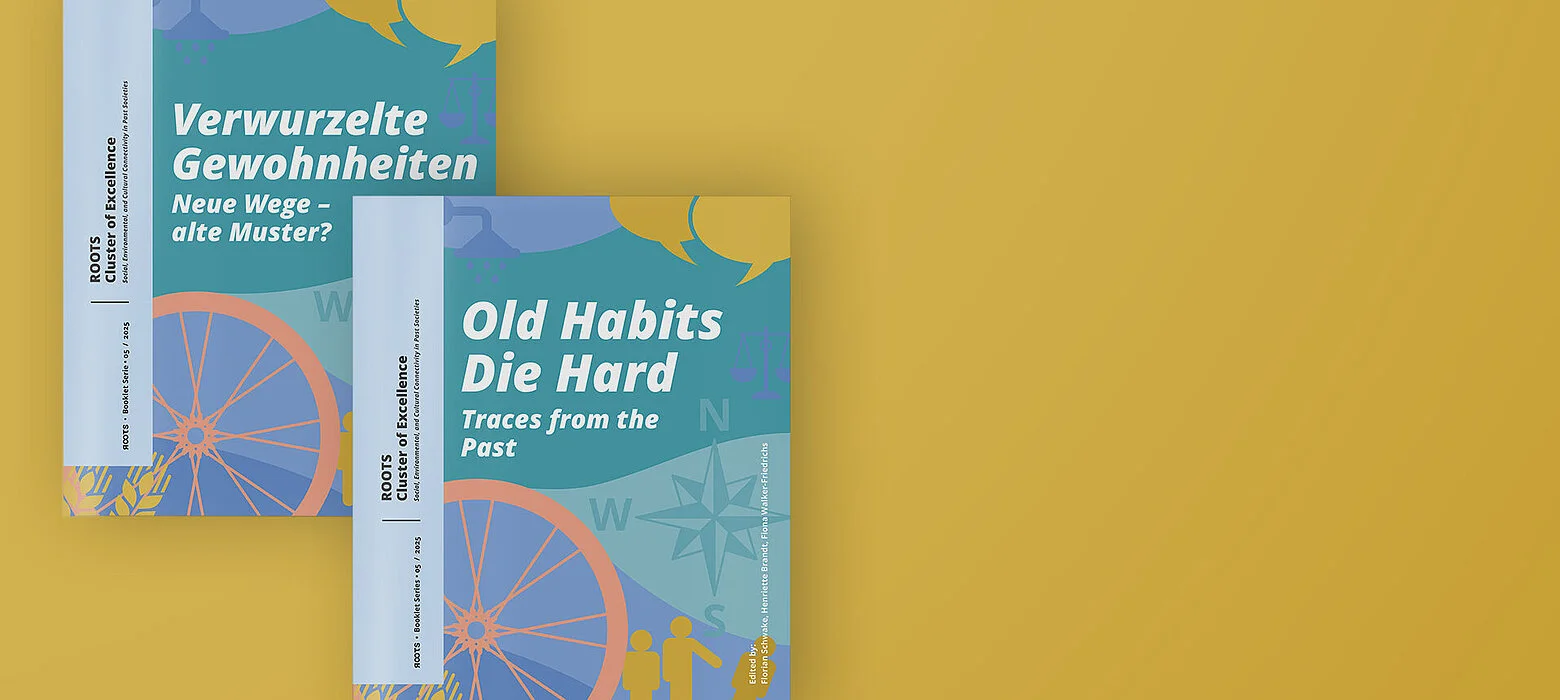 Two book covers on a yellow background