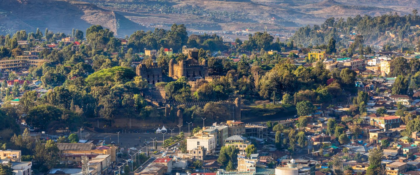 Panorama of the city of Gondar, Ethiopia