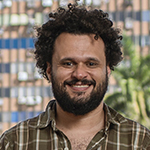 Portrait of sociology and political science professor Luiz Augusto Campos in his apartment in Rio.