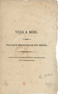 Vers à soie, pratique industrielle des Chinois <br> Père J.-B. Du Halde. XVIIe s.