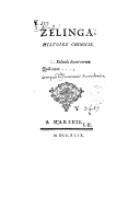 Palissot de Montenoy <br> Zelinga, histoire chinoise <br> 1749