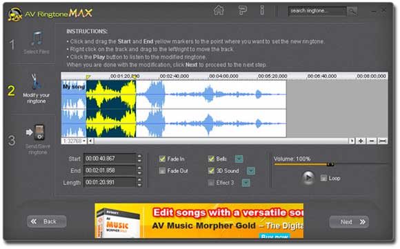 RingtoneMAX - Programa para crear tonos para móvil gratis