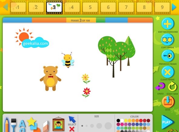 ABCya - Aplicación gratis para que los niños puedan crear un gif animado online