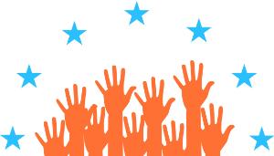 illustration human rights - together