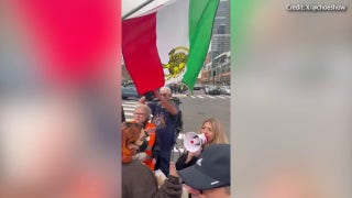 Washington anti-ICE agitators clash with crowd calling for Iran regime change
