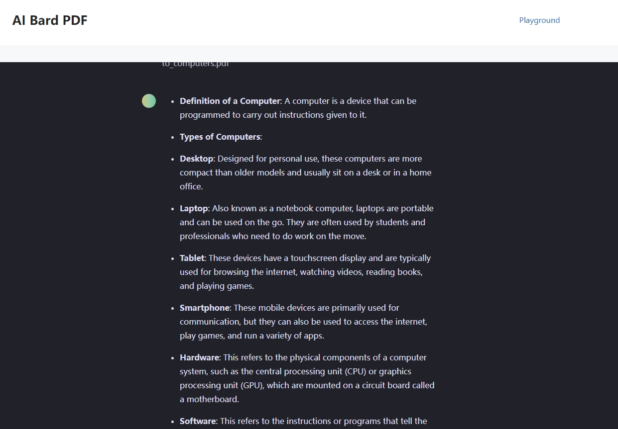 google bard pdf