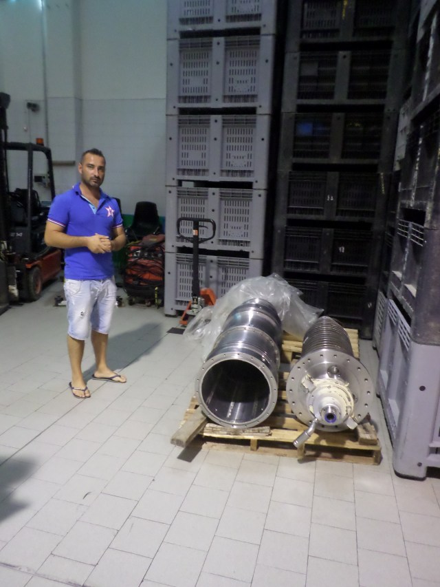 Cristian with Brignoni olive press machinery
