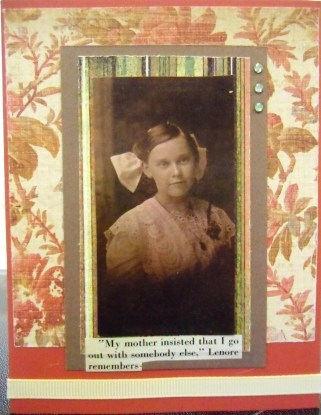 My Mother Insisted handmade greeting cards, collage are, vintage photo
