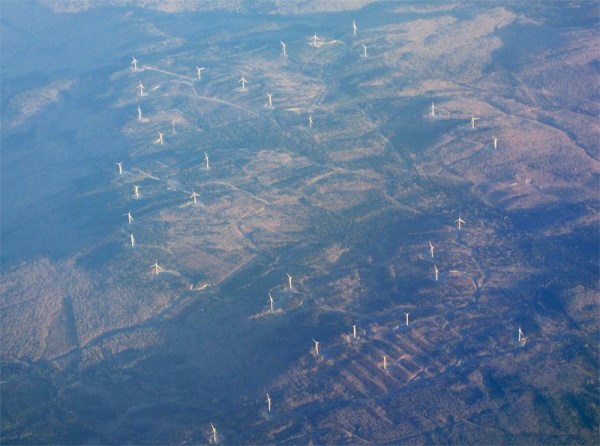 Wind generators on the Appalachians, along the Quebec-Maine border near Lac Megantic