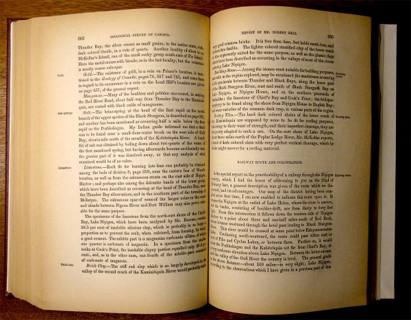 Pages from Bell's report on the Nipigon district (Bell, 1870)