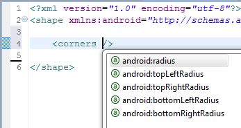 android shape corner android shape corner