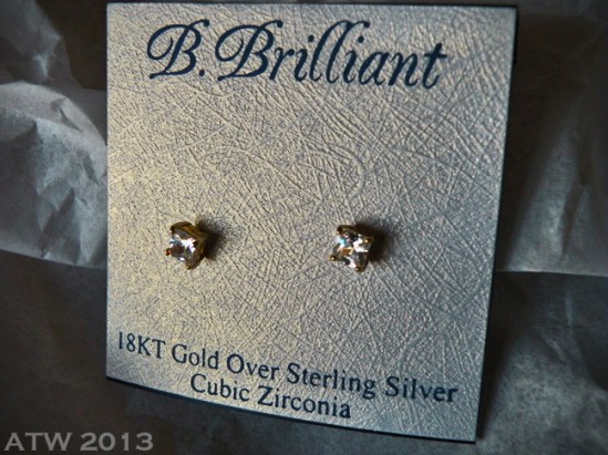 ...I saw these, and saw the sign "SALE--all silver jewelry 50% off" and succumbed immediately! After the discounts had been taken, I paid $11.81 plus tax for this $35.00 pair of beauties!
