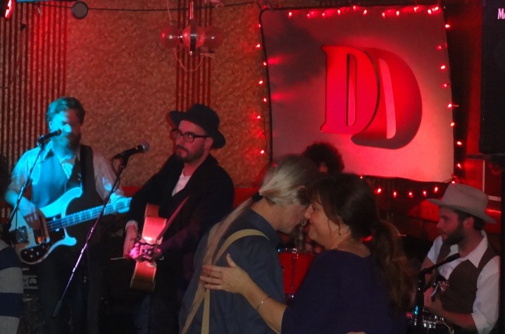 Ole Tinder: Nils Petersen (Bass), Mike Giacolino (Acoustic), Pat Schowe (Drums) and J.B. Kardong (Steel/Guitar). My favorite dancing couple in foreground.